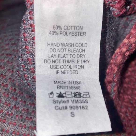 Vintage Havana Textured Raspberry and Charcoal Zip Neck Top - Picture 14 of 14